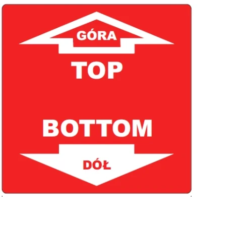 Etykiety samoprzylepne "Góra, Dół" 500 szt. Mocny klej 75x75.webp