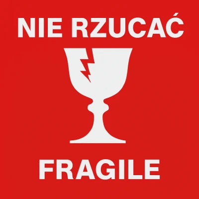 Etykiety samoprzylepne "Nie rzucać" 500 szt. Mocny klej 75x75.webp